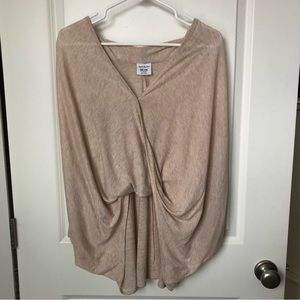 Anna & Ava Blouse, One Size Fits All, Tan/Cream Colored